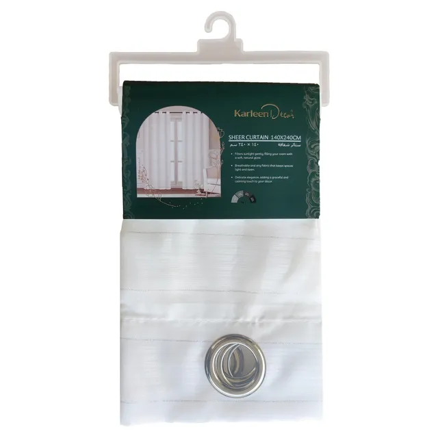 Carrefour Karleen Decor Sheer Curtain, 140x240cm, Assorted