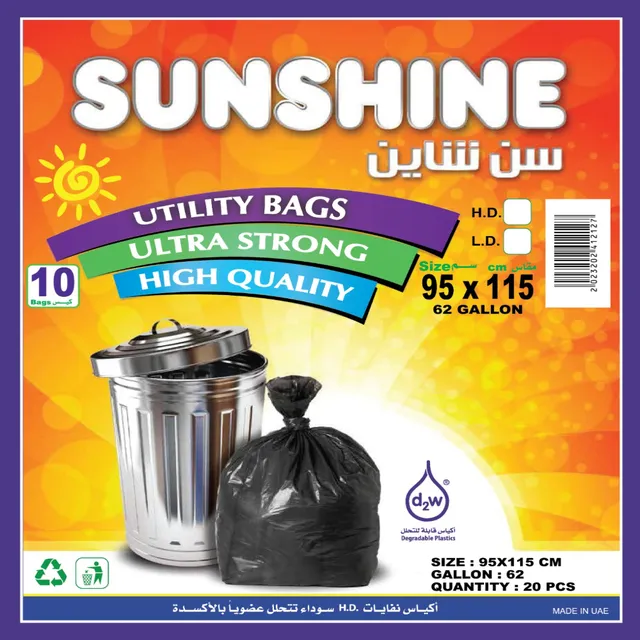 Sunshine Garbage Bag 95 x 115 cm - 2 x 10's