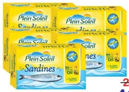 Plein Soleil سردين بالزيت النباتي/الفلفل الأحمر الحار