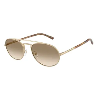 Emporio Armani نظارة شمسية طيار، 57 mm، ذهبي باهت مطفي، 2171-300213