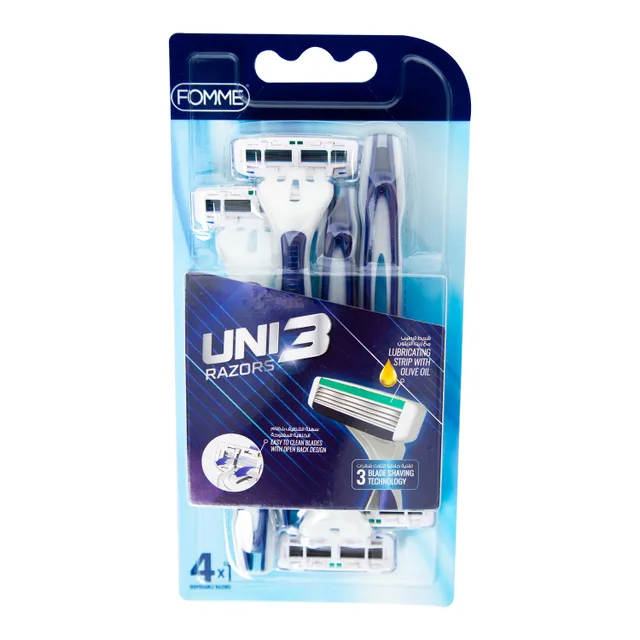 LuLu PL Fomme Uni 3 Blade Disposable Razors 4 pcs