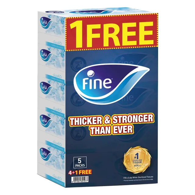 Fine Classic Facial Tissues 170`S 2 Plies 4+1Free