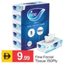 Fine Facial Tissue 150Ply