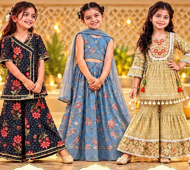 Girls Choli Skirt Set