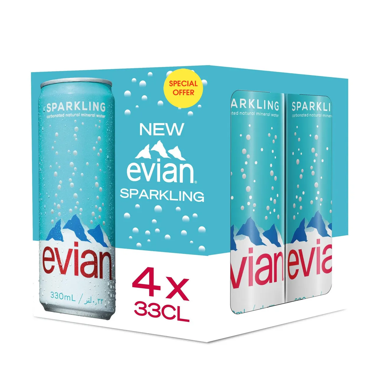 Evian مياه معدنية طبيعية فوارة