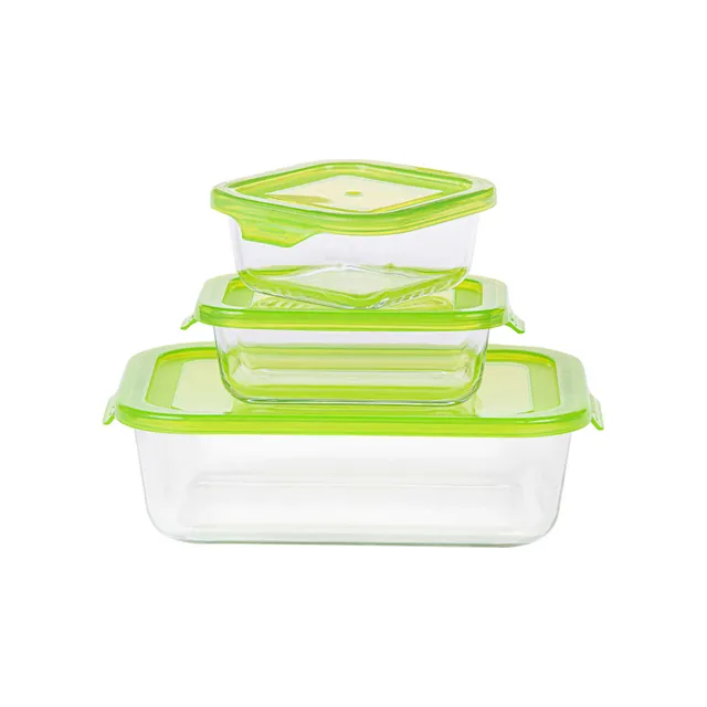 Carrefour Taliona Glass Lock Rectangular With Lid Multicolour 3