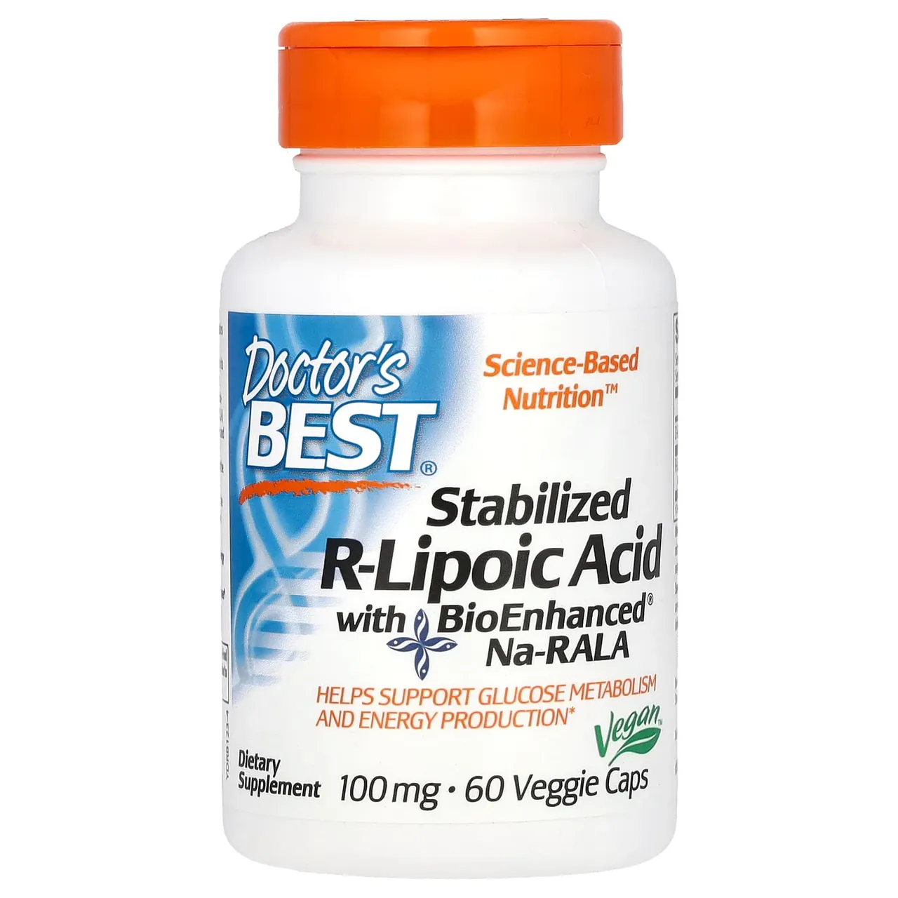 doctor's best حمض R-ليبويك مستقر معزز حيويا Na-RALA (100mg) 60 كبسولة