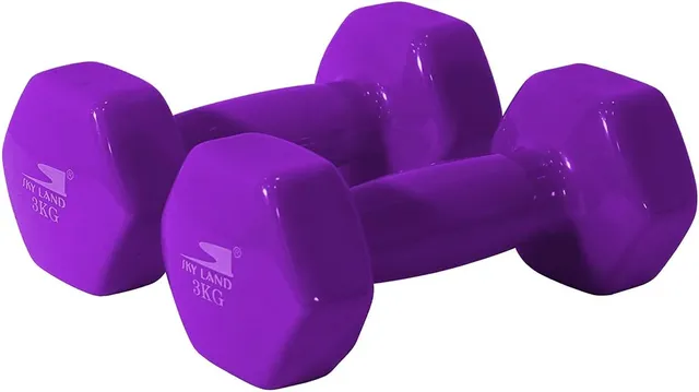 sky land Vinyl Dumbbells Set EM-9219-3 Non-Slip Weights for Women, Yoga & Fitness Workouts