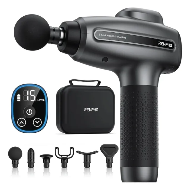 Renpho Hand Held Massage Gun, Black, WMG01-BLK