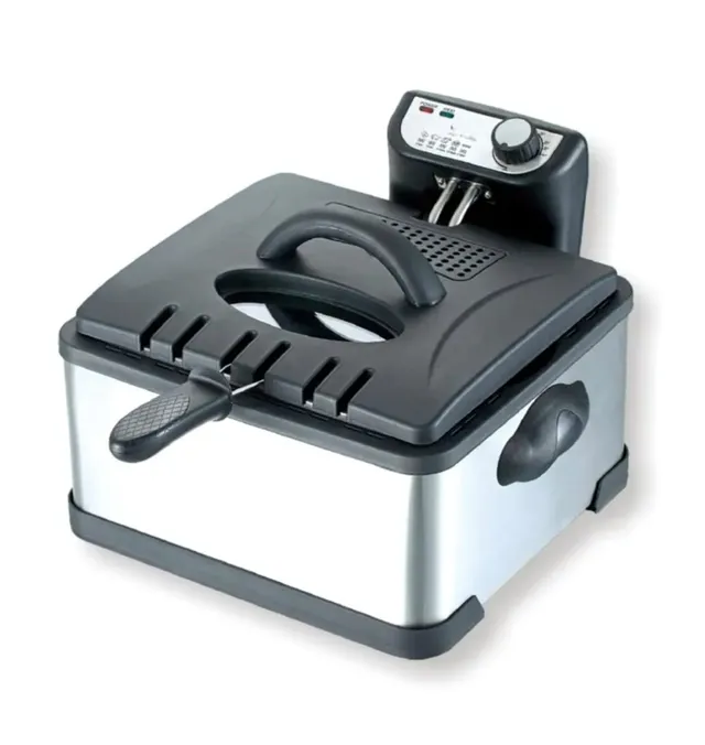 vistanics Stainless Steel Deep Fryer with Viewing Window – Electric Fryer with Oil Basket, Removable Container, Adjustable Temperature & Timer – Ideal for Home Kitchen & Restaurant Use