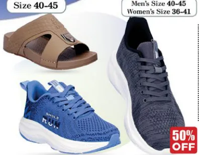 Men’s Arabic Slipper/ Sports Shoes Assorted