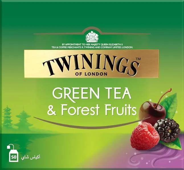 Twinings Twining أكياس شاي الفواكه الخضراء - 50's