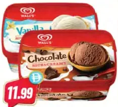 Wall's Ice Cream Tub Vanilla / Chocolate