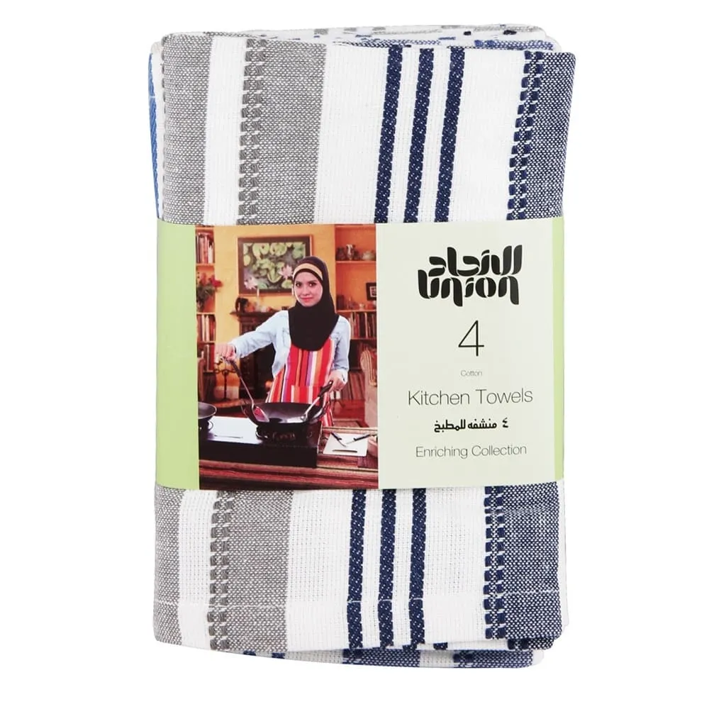 Union مناشف المطبخ من مجموعة إنريتشينج - 4 Pcs