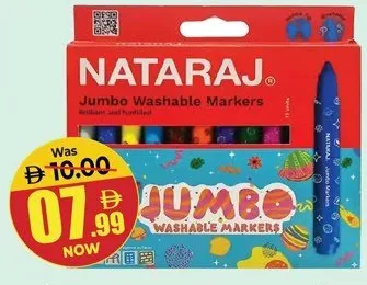 Nataraj Jumbo Washable Marker Colour Set