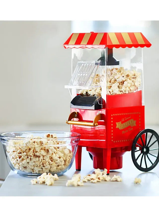 khomat 1200W Mini Hot Air Popcorn Maker, Automatic Electric Popcorn Machine for Home, Portable 220V Household Popcorn Maker