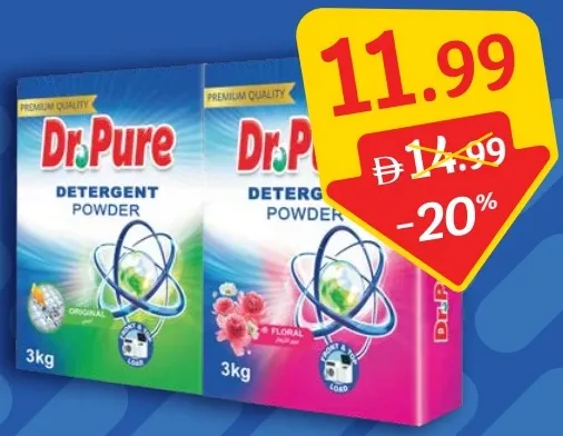 Dr. Pure مسحوق غسيل للغسالات الأوتوماتيك / متنوع