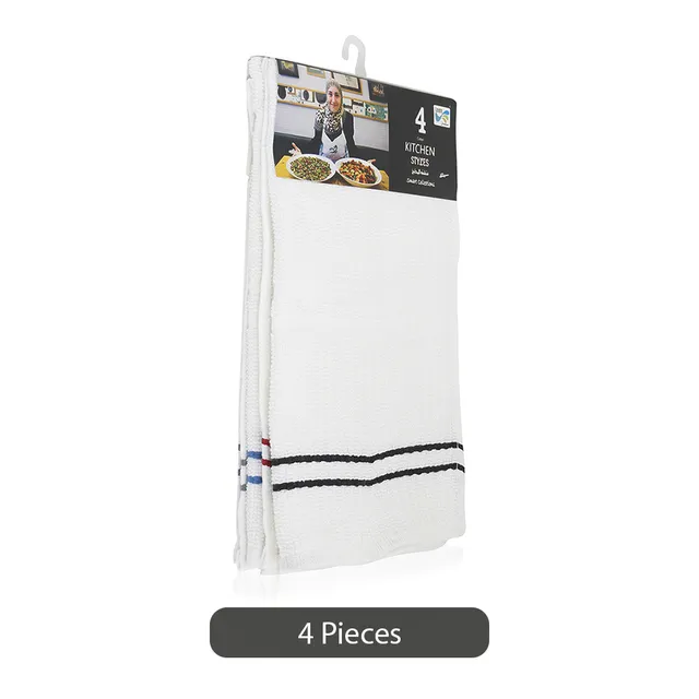 Leen Multi Colors Cotton Kitchen Styles Towels - 4 Pieces