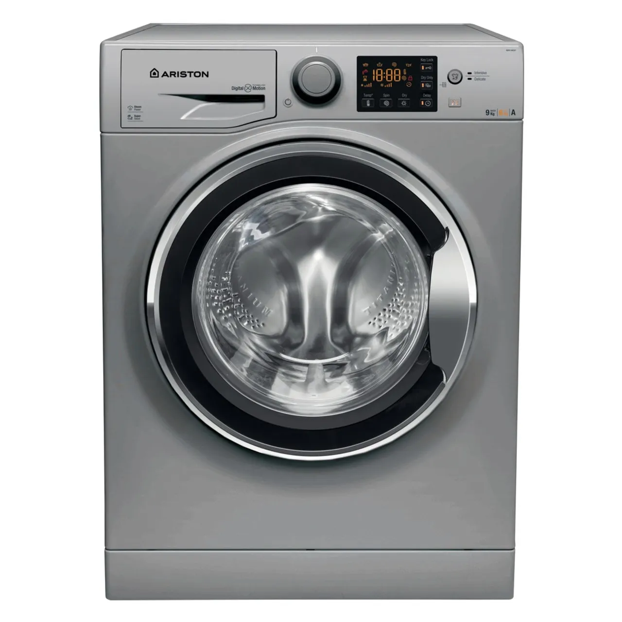 Ariston غسالة تحميل أمامي RDPG96407SXGCC فضي