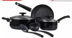 Bergner Cookware Set Shine Black