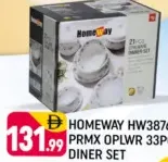 Homeway Diner Set HW3876 Prmx Oplwr