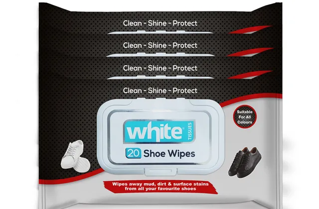 White Shoes Wipes - 4 x 20 Shts