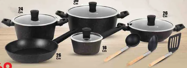 Royalford Authentic Forged Aluminium Cookware Set Assorted
