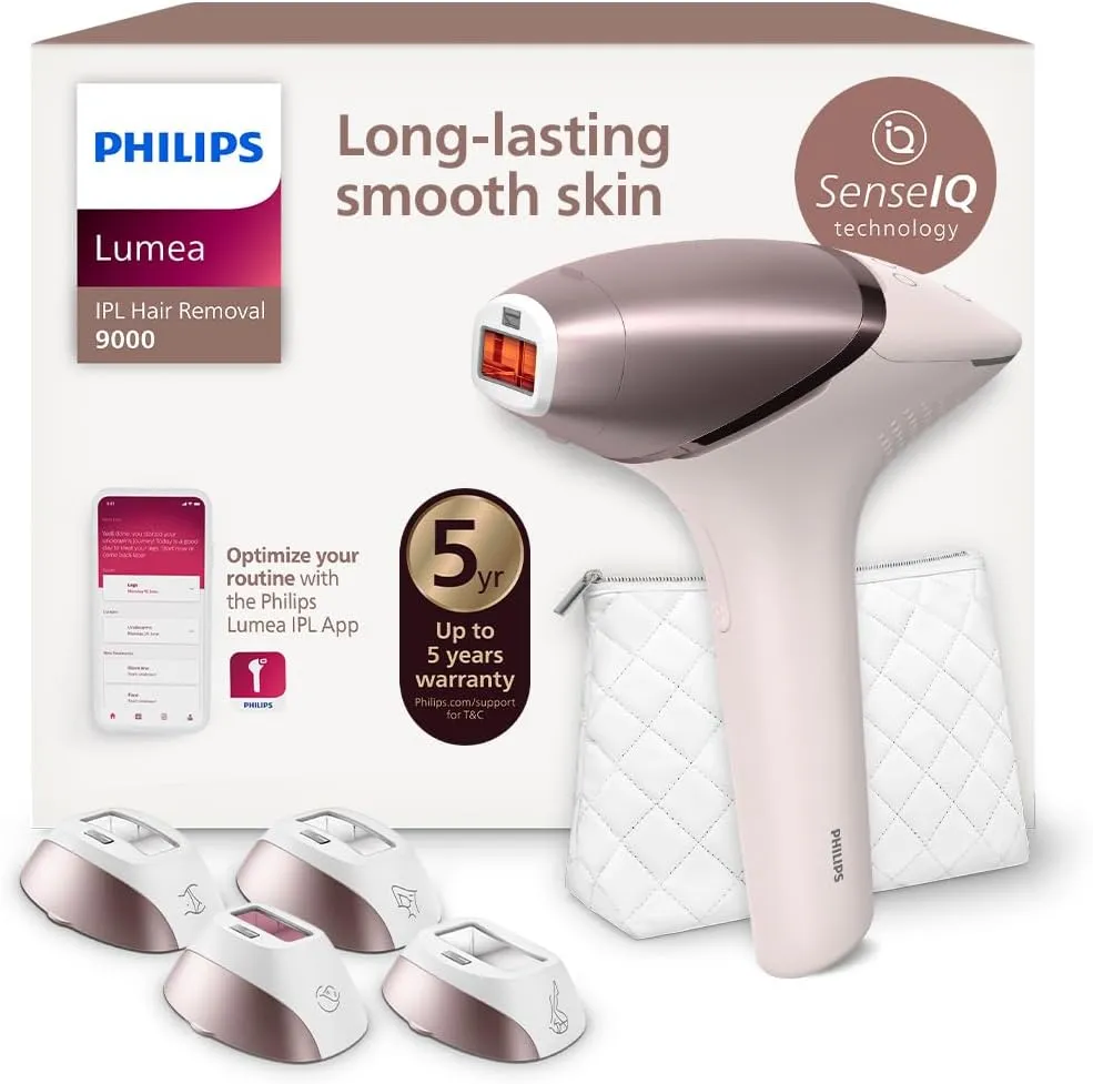 Philips جهاز إزالة الشعر Lumea IPL 9000 Series لاسلكي مع SenseIQ موديل BRI957/60 نسخة عالمية