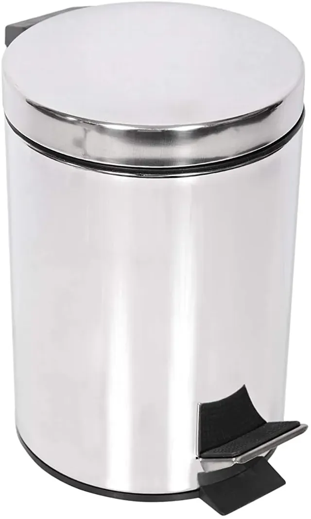 moonlight Stainless Steel Dustbin, Pedal Bin -, Silver