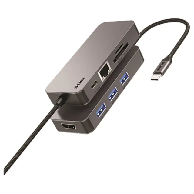 D-Link 8 in1 USB Hub, Grey, DUB-C108