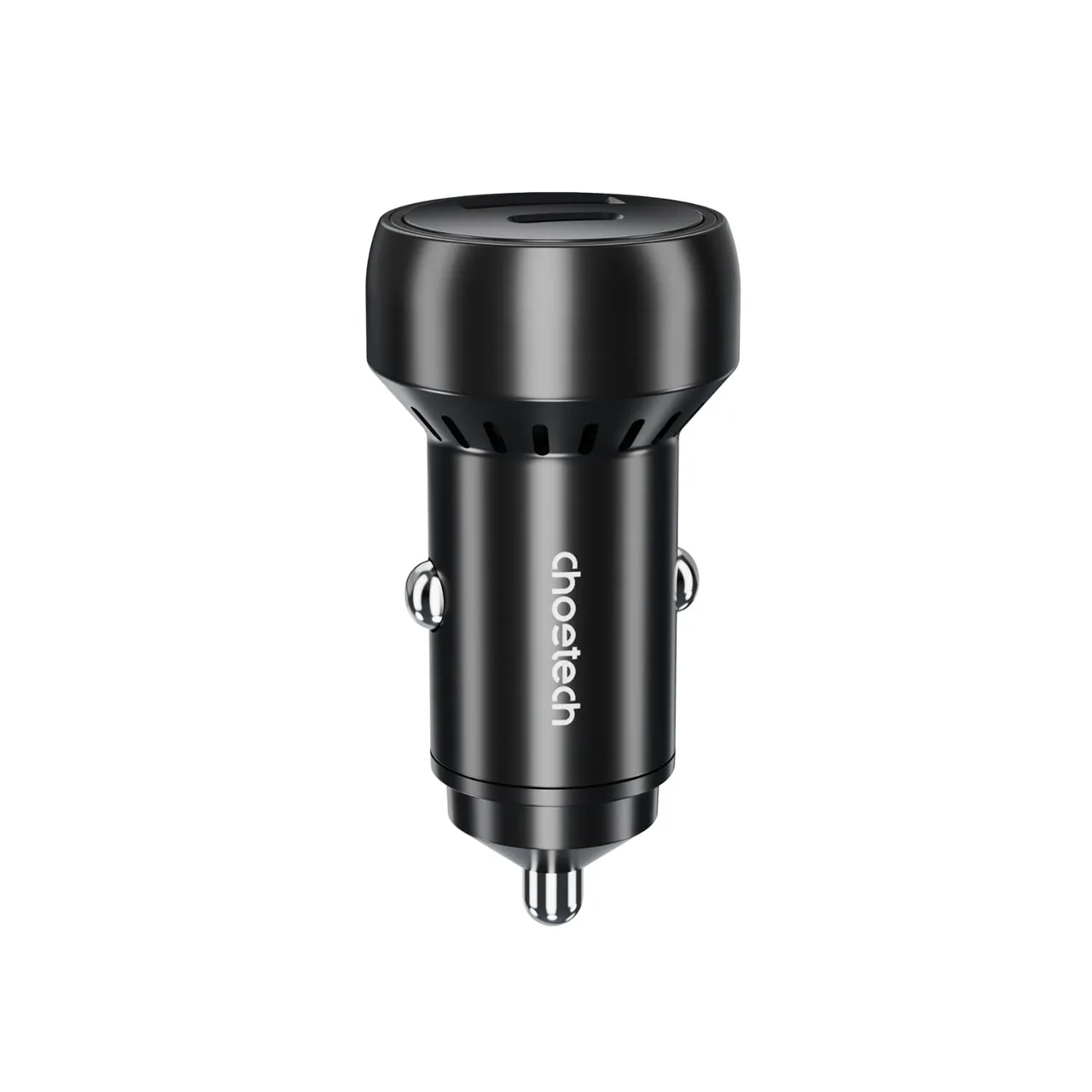 Choetech شاحن سيارة بمنفذين USB-C و USB-A بقدرة 60W، أسود، TC0014
