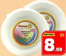 Sunny Foam Plates