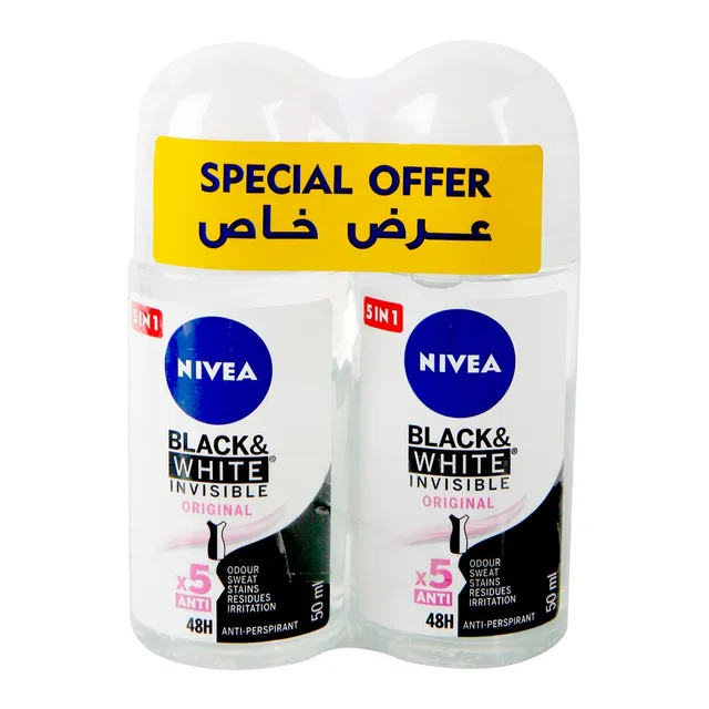 Nivea Black & White Invisible Original Anti Perspirant Deodorant Roll on