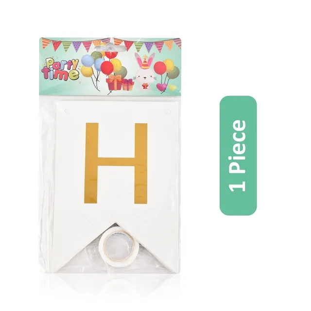 Party Time Happy Birthday Dangler - White, 1 Piece