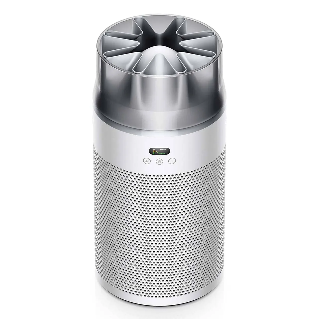 Dyson جهاز تنقية هواء HushJet أبيض/فضي، منقي هواء HEPA مدمج