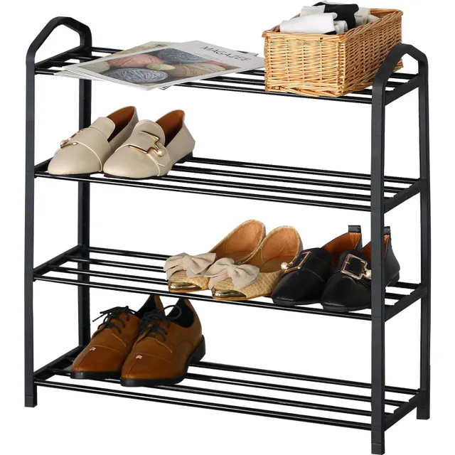 Maple Leaf Home CH Plastic 4-Layer Shoe Rack, XJ43K