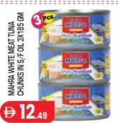 Mahra White Meat Tuna Chunks in Vegetable Oil