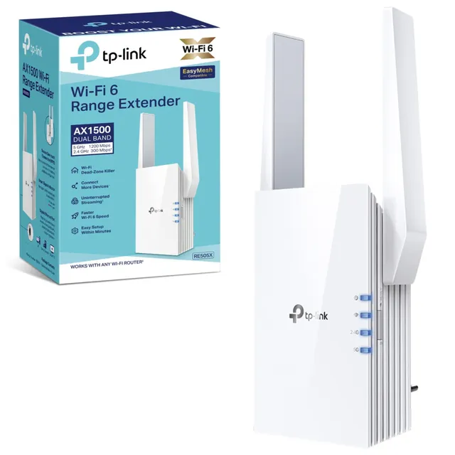 TP-Link AX1500 Wi-Fi Range Extender RE505X