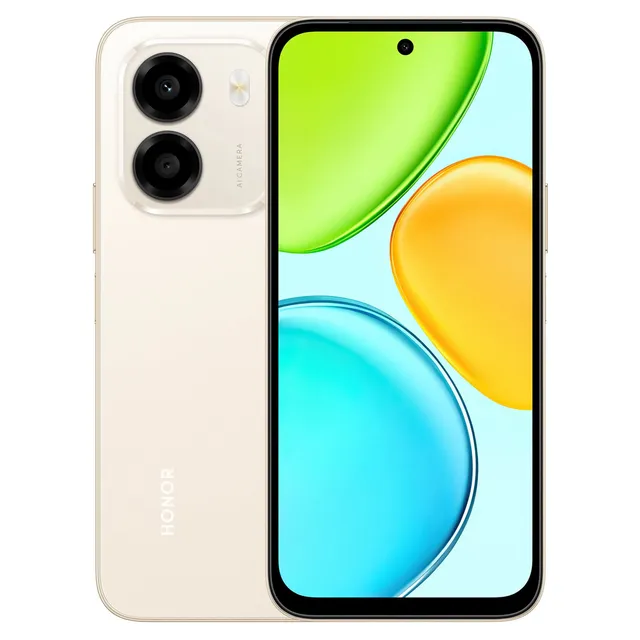 honor X6e Smartphone, 4GB RAM, 128GB Storage, 4G, Sunrise Gold