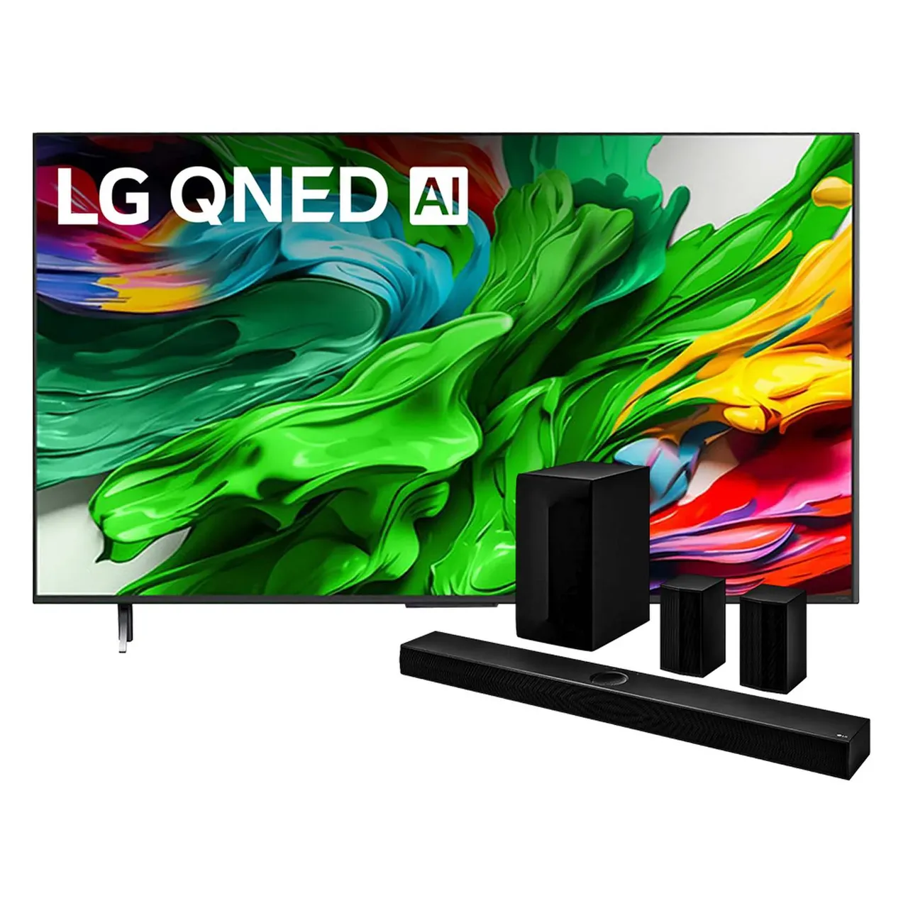 LG تلفاز ذكي QNED evo AI QNED86 MiniLED مقاس 86 بوصة بدقة 4K ومعدل 120Hz مع ريموت AI Magic ودولبي ونظام webOS25 إصدار 2025 مع مكبر صوت Soundbar، S75TR