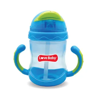 Love Baby Flip Flow Straw Trainer Cup Blue