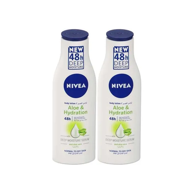 Nivea Aloe & Hydration Moisture Body Lotion Normal To Dry Skin Value Pack