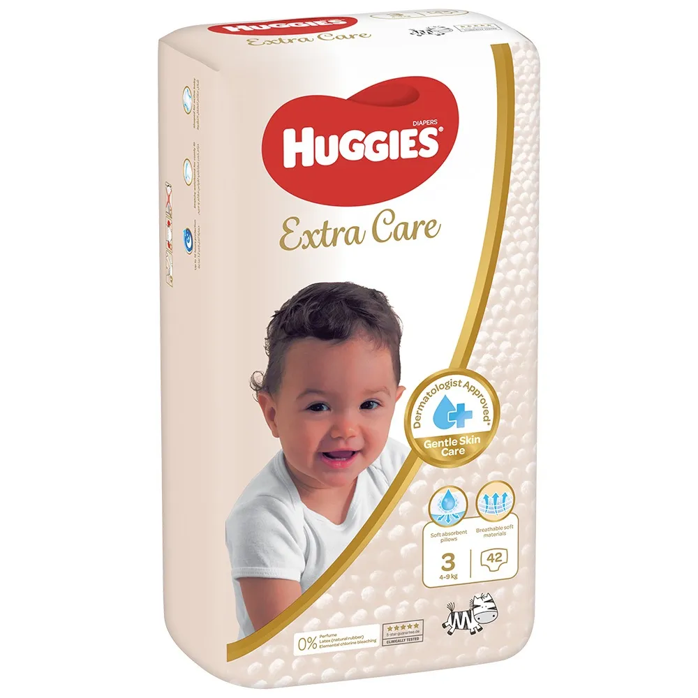 Huggies حفاضات عناية إضافية مقاس 3 (4- ) - 42 Pcs