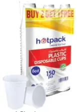 Hotpack Plastic Disposable Cups