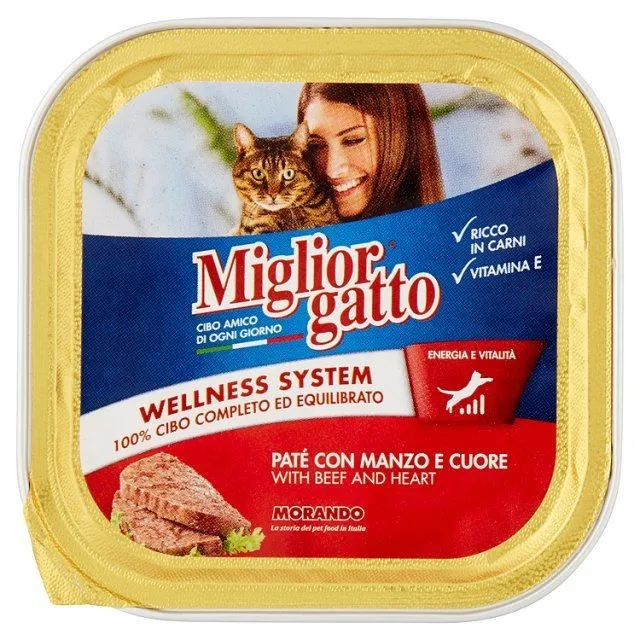 Miglor Miglior Gatto Pate with Beef Adult Cat Wet Food