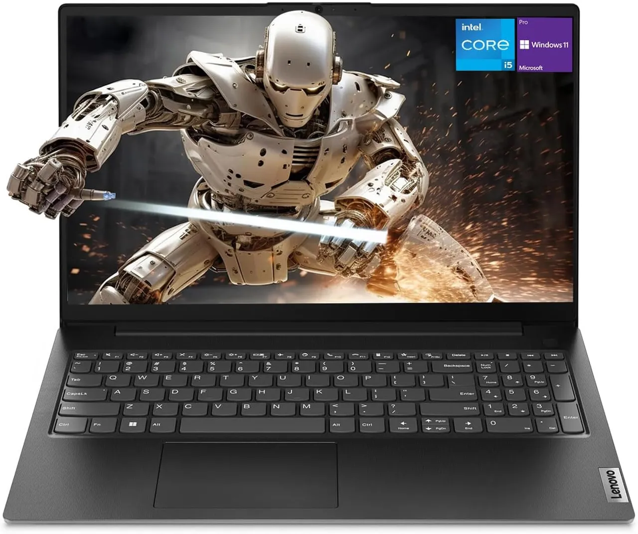 Lenovo لابتوب أعمال V15 Gen 4، شاشة 15.6 بوصة FHD، معالج Intel Core i5-13420H (يتفوق على i7-1355U)، ذاكرة 16GB RAM، تخزين 1TB SSD، HDMI، RJ45، كاميرا ويب، لوحة أرقام، Wi-Fi، Windows 11 Pro، أسود