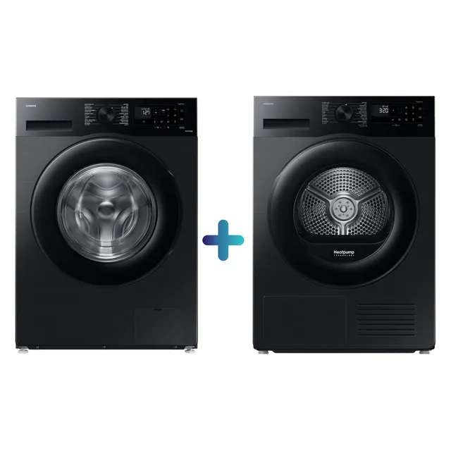 Washer Front Load, WW90CGC04DABGU, + Samsung Dryer Front Load, DV90CGC2A0ABGU