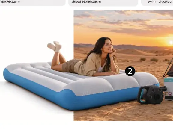Intex camping inflatable mat with integrated Pillow