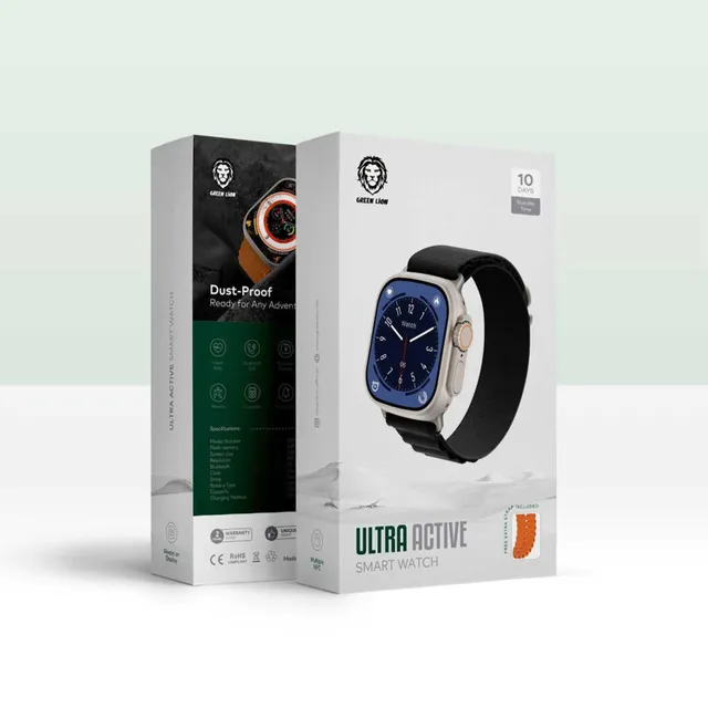 Green Lion Ultra Active Smart Watch, 2.01 Inches, Titanium