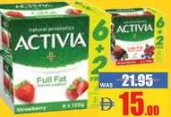 Activia Yoghurt Plain/Strawberry Full Fat/Mixberry/Strawberry Light